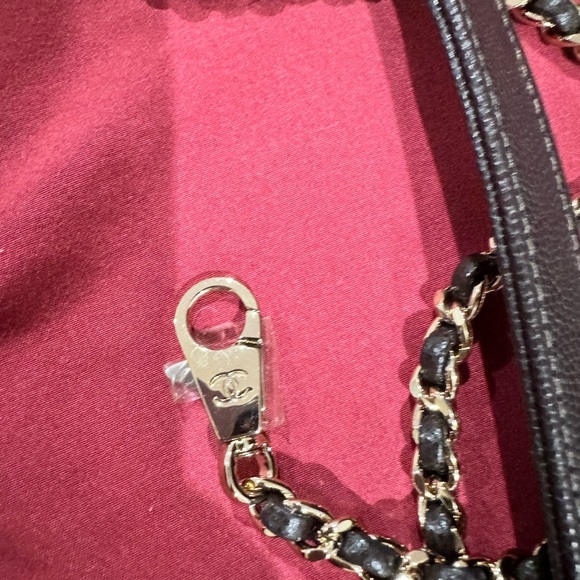 Chanel quilted caviar small coco handle dark brown with alligator handle - Picture 13 of 15